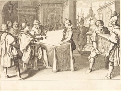 大教堂的修复，佛罗伦萨，约1614年。 作者 Jacques Callot
