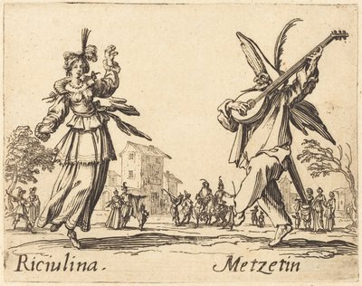 Riciulina和Metzetin，约1622年。 作者 雅克·卡洛