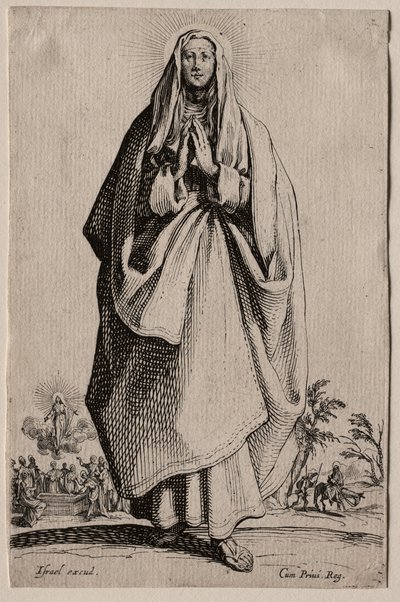 Salvatoris Beatae Mariae Virginis Sanctorum Apostolorum Icones/Les Grands Apôtres（《大使徒》）：圣母》（La Sainte Vierge） 作者 雅克·卡洛
