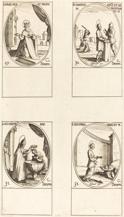 圣大卫，国王和先知；圣Sabinus和Venustianus；圣Sylvester；圣Colomba 作者 雅克·卡洛