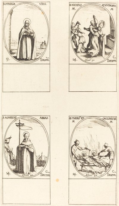 圣Othilia; 圣Nicasius & Eutropia; 圣Agnelus; 圣Thyrs