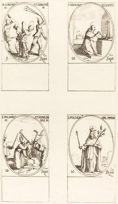 Sts. Gorgonius & Dorothy; St. Nicholas of Tolentino; St. Polianus & Nemesian; St. Pul 作者 雅克·卡洛