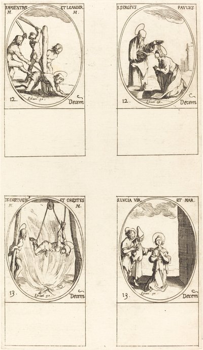 St. Maxentius & Leander; St. Sergius & Paul; St. 作者 雅克·卡洛