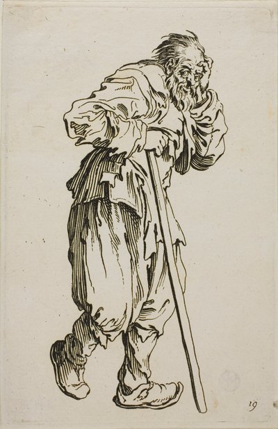拄拐杖的乞丐》，选自《乞丐》第十六版 作者 Jacques Callot
