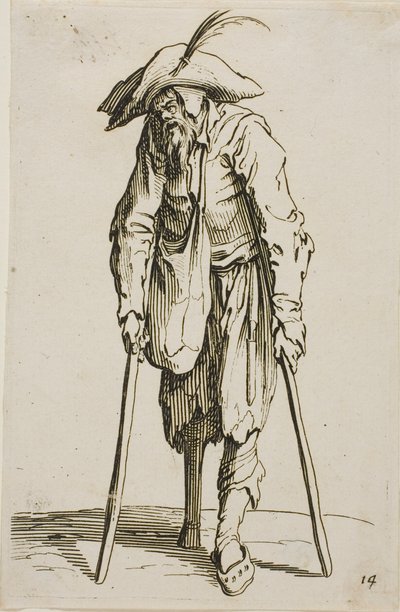 木腿乞丐》，选自《乞丐》第 14 版 作者 Jacques Callot