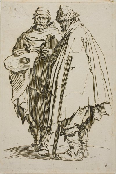 盲人和他的同伴》，《乞丐》第九版 作者 Jacques Callot