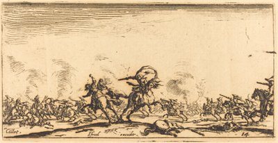 使用手枪的骑兵战斗，约1632-1634年。 作者 雅克·卡洛