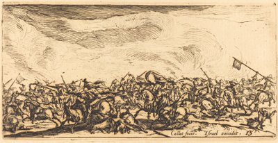骑兵用剑的战斗，约1632-1634。 作者 雅克·卡洛