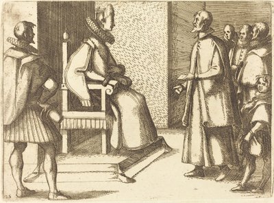 托斯卡纳的特使感谢女王，1612年。 作者 雅克·卡洛