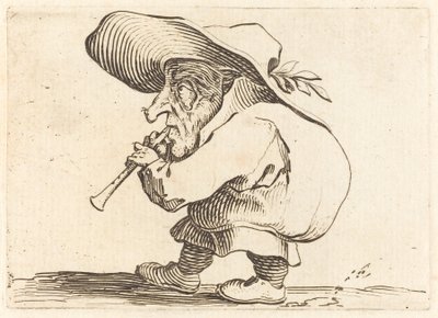Flageolet播放器，约1622年。 作者 雅克·卡洛