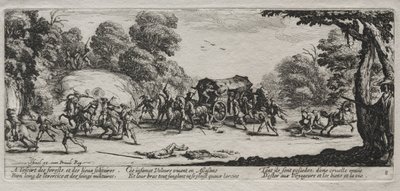 战争苦难：公路抢劫案，1633年。 作者 雅克·卡洛