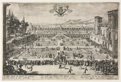 南希的宫殿花园，1625年。 作者 雅克·卡洛