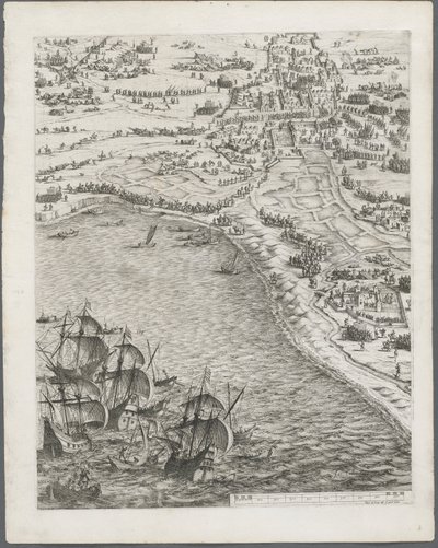 围攻拉罗谢尔：第12板，1628-1630年。 作者 雅克·卡洛