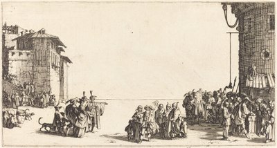 奴隶市场，1620年。 作者 雅克·卡洛