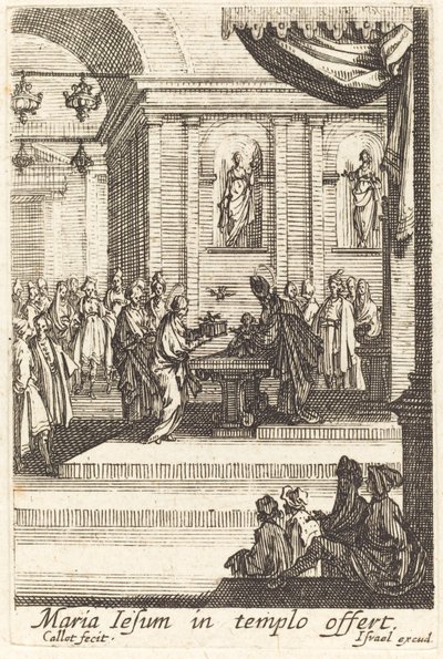 圣母玛利亚在圣殿迎接耶稣 作者 Jacques Callot