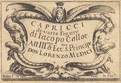 The Capricci的扉页，约1617年。 作者 雅克·卡洛