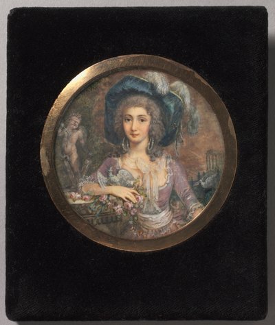 科隆比小姐的画像，1788年。 作者 雅克·德鲁西