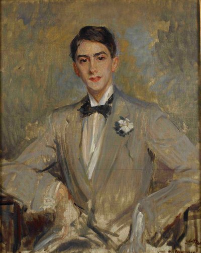 尚·科克多（Jean Cocteau）的肖像，1889-1963年，1912年。 作者 雅克·埃米尔·布兰奇