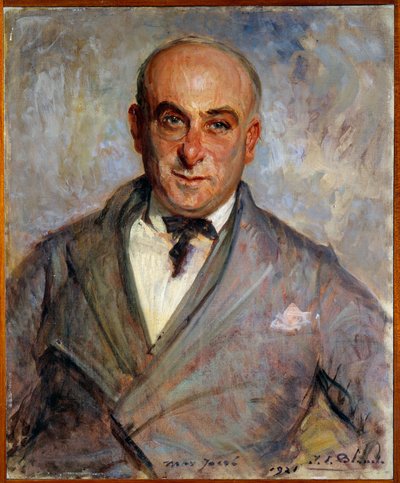 马克斯-雅各布（1876-1944）的肖像 法国诗人 雅克-埃米尔（Jacques-Emile）-布兰奇（1861-1942）的画作 作者 雅克·埃米尔·布兰奇