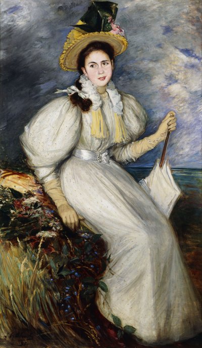 一名年轻女子的肖像，1895年 作者 Jacques Emile Blanche