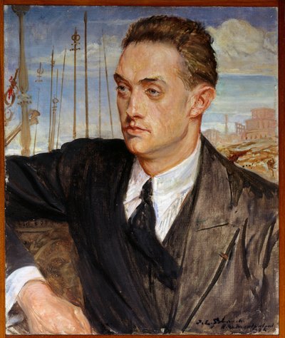 Portrait of the French writer Henri de Montherlant (1896-1972) Painting by Jacques Emile (Jacques-Emile) Blanche (1861-1942) 1924 Sun. 0,54x0,45 m Rouen, musee des Beaux Arts 作者 雅克·埃米尔·布兰奇