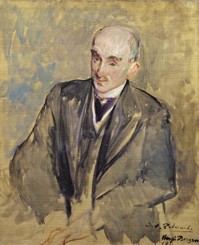 研究Henri Bergson（1859-1941）1911年的肖像 作者 Jacques Emile Blanche