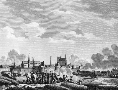 法国大革命：1793 年 6 月 29 日旺丁人进攻南特。 Berthaut 在 Swebach Paris 之后雕刻，革命历史研究所图书馆 作者 雅克·弗朗索瓦·约瑟夫·斯韦巴赫