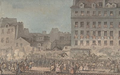 路易十六进入巴黎，1789年10月6日，1789年。 作者 雅克·弗朗索瓦·约瑟夫·斯韦巴赫