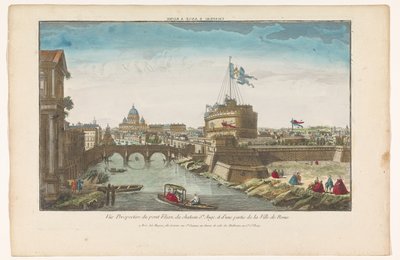 罗马台伯河上的天使城堡和天使桥景观
Chateau S Ange á Rome（标题见实物） 作者 无名氏
