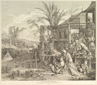 La Chasse Chinoise 《中国式狩猎》，摘自《Chinoiseries》，1743年后。 作者 雅克·加布里埃尔·胡奎尔