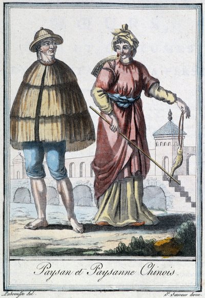 中国农民和农民--载于《旅行百科全书》，Grasset St Sauveur，1796年编辑。 作者 雅克·格拉塞德·圣索维尔