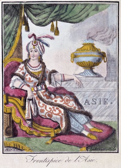 亚洲前沿 - 在“旅行百科全书”中，作者 Grasset St Sauveur，编辑。 1796 作者 雅克·格拉塞德·圣索维尔