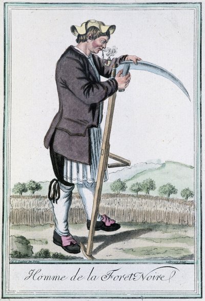 黑森林的人--载于《旅行百科全书》，Grasset St Sauveur著，1796年版。 作者 雅克·格拉塞德·圣索维尔