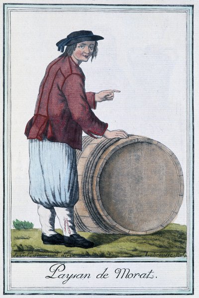 Peasant de Morat（瑞士） - 在 Grasset St Sauveur 编着的“旅行百科全书”中。 1796 作者 雅克·格拉塞德·圣索维尔