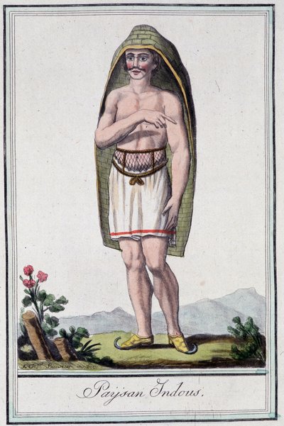 Peasant indous（印度）--载于Grasset St Sauveur的《Encyclopedie des voyages》，1796年编辑。 作者 雅克·格拉塞德·圣索维尔