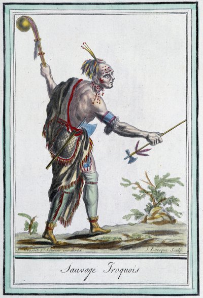 Sauvage iroquois - 在“旅行百科全书”中，Grasset St Sauveur，巴黎 作者 雅克·格拉塞德·圣索维尔