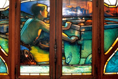 Nancy（第 54 部门），新艺术运动，工商会，Jacques Gruber 的彩色玻璃窗（1870-1936 年） 作者 雅克·格鲁伯（Jacques Gruber）