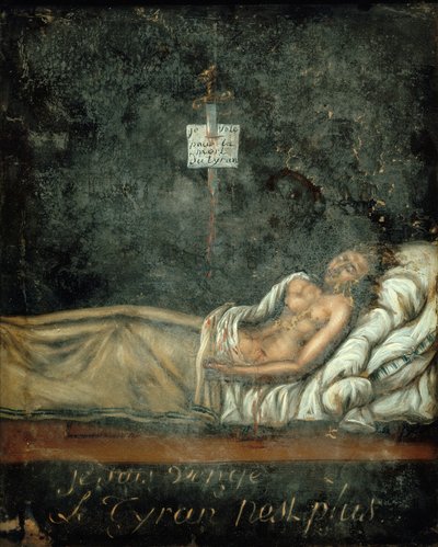 Louis-Michel Le Peletier, Marquis de Saint-Fargeau 1760-1793在他的病榻上，约1793年。 作者 雅克·路易·大卫