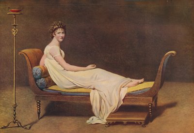 Recamier夫人，1800，c1915。 作者 雅克·路易·大卫