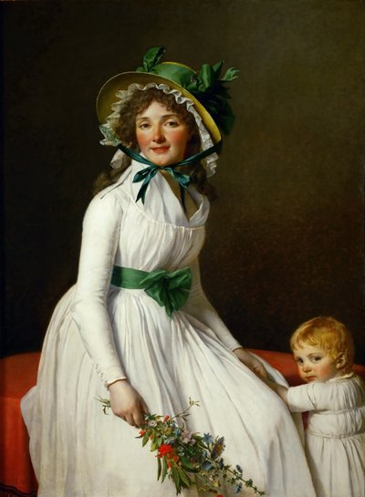 皮埃尔·塞里齐亚特夫人和她的儿子埃米尔的肖像 作者 Jacques Louis David