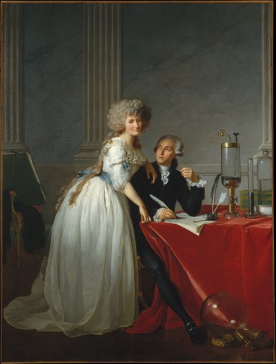 化学家Marie-Anne Pierrette Paulze先生和Lavoisier先生及其妻子的肖像 作者 雅克·路易·大卫