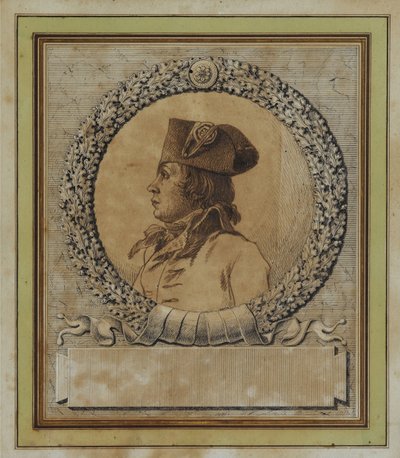 Philippe-Francois-Joseph Le Bas肖像1762-1794，c。 1793年 作者 Jacques Louis David