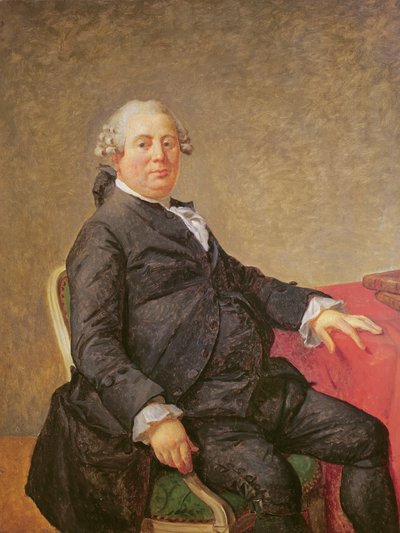 Joubert的菲利普劳伦斯的肖像（1729-82） 作者 Jacques Louis David