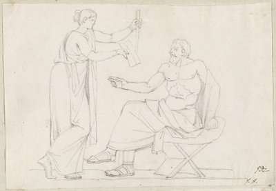 苏格拉底和迪奥蒂姆 作者 Jacques Louis David
