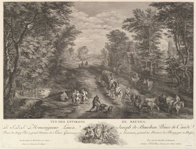 布鲁日周围的景色 Vue des environs de Bruges. 作者 雅克·菲利普·勒巴斯