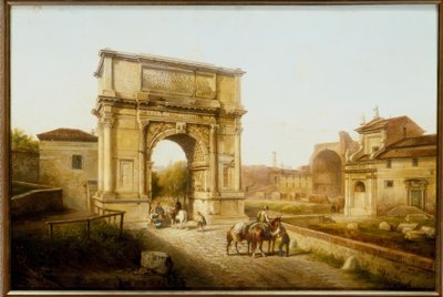 罗马，提图斯拱门-雅各布·阿尔特（Jakob Alt）绘画，十九世纪 作者 雅各布·阿特