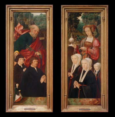 Stifterfiguren mit dem hl. Petrus mit Schlüssel 作者 雅各布·科内利斯
