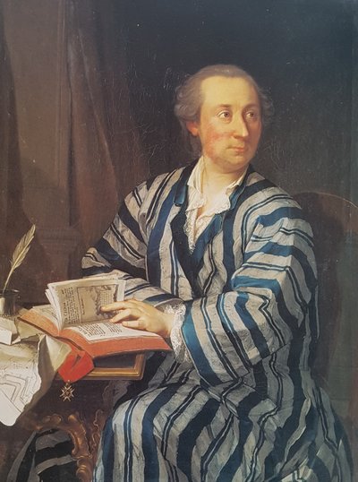 德文：瑞士卫队军官塞缪尔-伊萨克-伊曼纽尔-格罗斯（1732-1763 年）的肖像。 作者 雅各布·伊曼纽尔·汉德曼