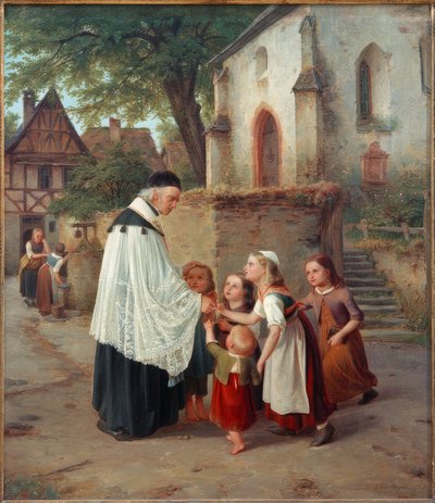 村里的牧师 作者 Jakob Fürchtegott Dielmann