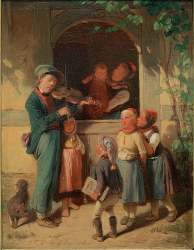 村里的音乐人 作者 Jakob Fürchtegott Dielmann